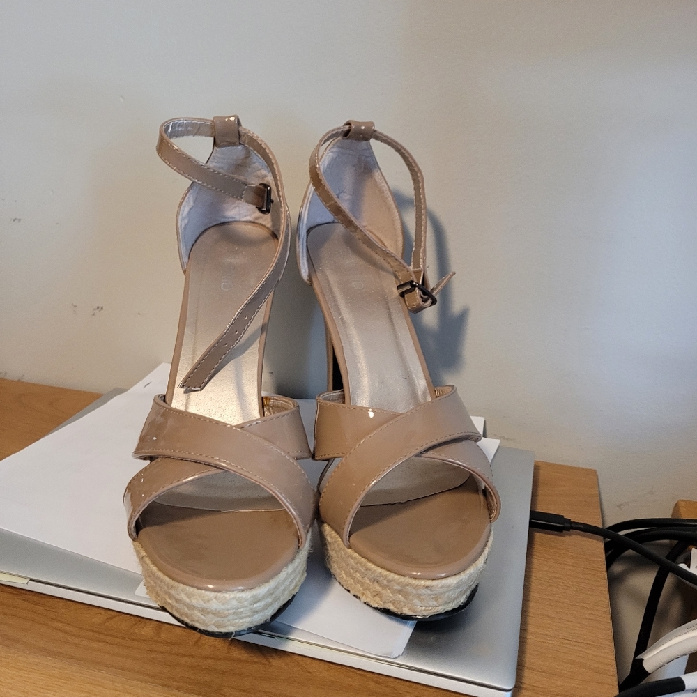 Tan Patent Leather Heels
